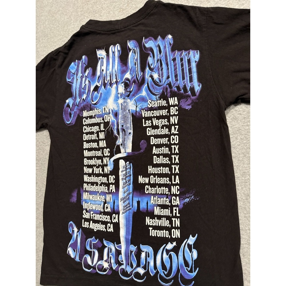 21 Savage It's All A Blur Official Tour T Shirt Size Adult S Double Sided - Picture 8 of 11